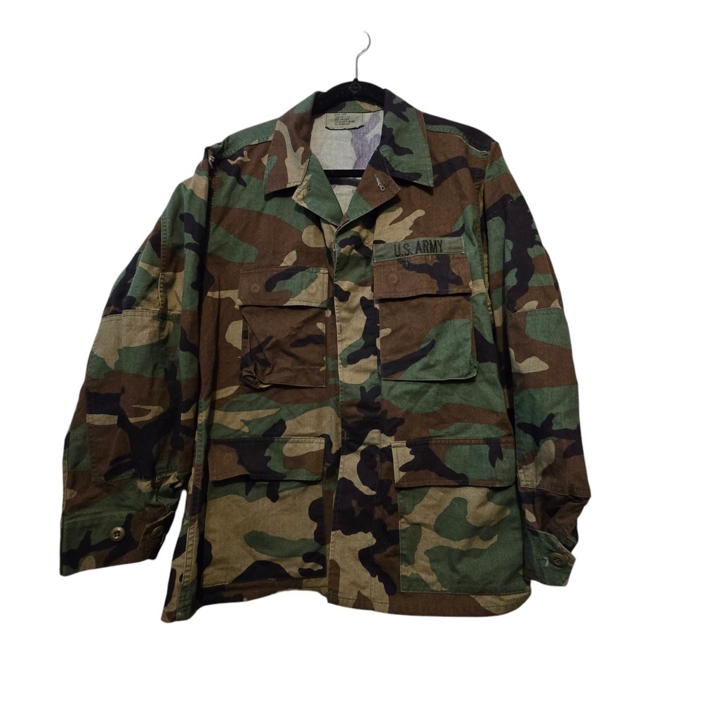 US Army Camo Uniform Fatigue Military BDU Summer Jacket Med-Short Terry Mfg
